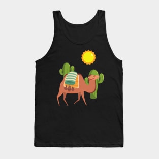 Camel cactus desert africa egypt dromedary love Tank Top